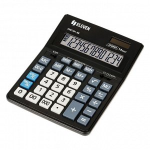 Калькулятор настольный Eleven Business Line CDB1401-BK, 14 разрядов, двойное питание, 155*205*35мм,