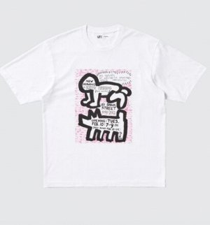 Унисекс футболка с короткими рукавами с принтом UT NY POP ART 477289 белый