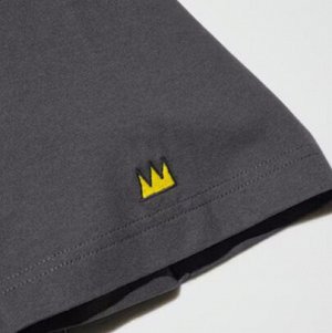 Унисекс футболка с короткими рукавами с принтом UT NY POP ART Basquiat 477293 серый