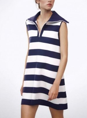 КОРОТКОЕ ТРИКОТАЖНОЕ ПЛАТЬЕ В ПОЛОСКУ арт. 9598081 104, полосы