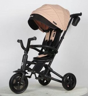 Велосипед 3-х колесный складной с тентом и толкателем цв.хаки ,79*49*93 см