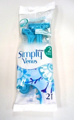 SIMPLY VENUS 2 Бритвы одноразовые для женщин 2шт