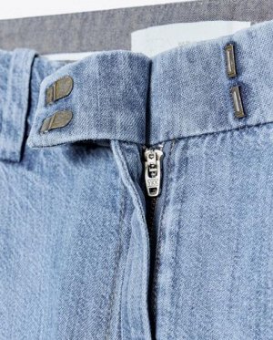 ДЖИНСЫ Z1975 WIDE LEG С ВЫСОКОЙ ПОСАДКОЙ И ЗАЩИПАМИ арт. 1879026 , голубой