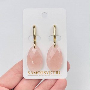 Серьги из Розового кварца