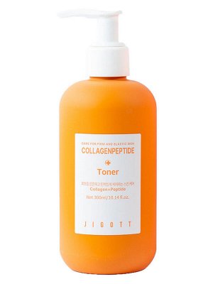 Jigott Тонер для лица с коллагеном и пептидами / Collagen + Peptide Toner, 300 мл