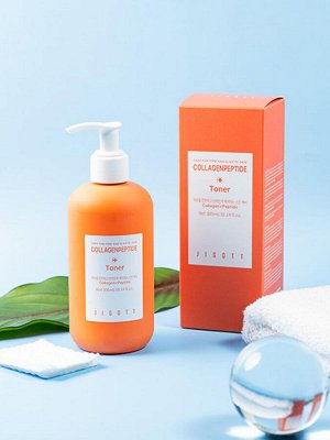 Jigott Тонер для лица с коллагеном и пептидами / Collagen + Peptide Toner, 300 мл