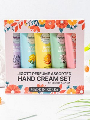 Jigott Набор парфюмированных кремов для рук / Perfume Assorted Hand Cream Set Of 5, 50 мл x 5