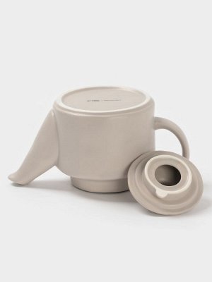 Чайник заварочный Magistro Potter, 775 мл, фарфор, светло-серый