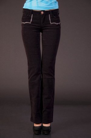 Джинсы джинсы 70578 Сопровождающая вельвет 	,Российский размер, 	черный