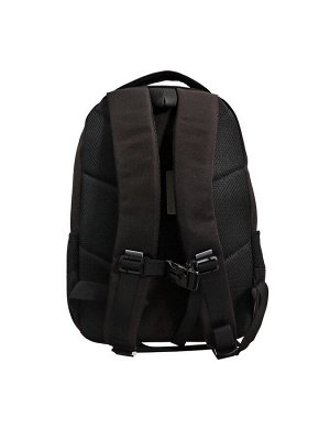 Рюкзак школьный, 40x27x16 см, Grizzly, эргономичная спинка, отделение для ноутбука, чёрный, RB-559-3_1