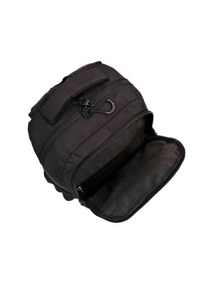 Рюкзак школьный, 38x28x20 см, Grizzly, эргономичная спинка, отделение для ноутбука, чёрный RB-554-7_1