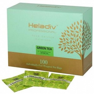 Чай зеленый пакетированный HELADIV PROFESSIONAL LINE, индивидуальная упаковка, 100 пак, Шри-Ланка