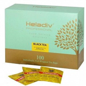 Чай черный пакетированный HELADIV PROFESSIONAL LINE, индивидуальная упаковка, 100 пак, Шри-Ланка