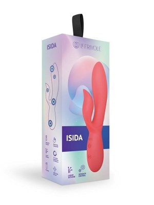 Вибратор кролик из жидкого силикона Isida, цвет коралловый (INFINITE)