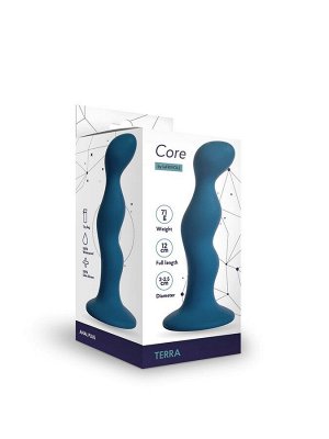 Анальная втулка Terra S, цвет кобальт, Ø 2,5 см, длина 12 см