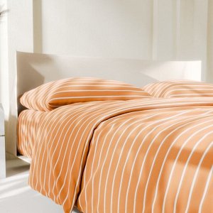 Постельное бельё Этель Евро Mustard stripes 200х217см, 220х240см, 70х70см-2 шт, 100% хлопок,поплин