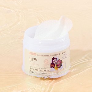 Парфюмерные очищающие пэды для лица "Цветущий пион" (Белла) - Jmella in France Blooming Peony Toner Ex Pads x Disney 100
