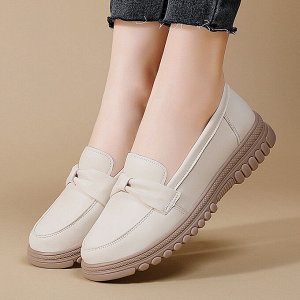 Кожаные женские мокасины