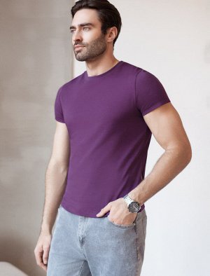 Футболка slim fit  из премиального хлопка с эластаном