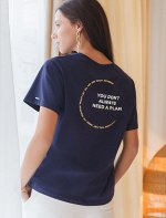 Футболка из премиального хлопка с принтом фольгой