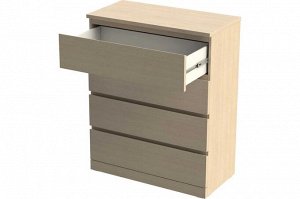 ВАРМА 4 Комод с 4 ящиками, шпон, дуб беленый. 100х80х40см