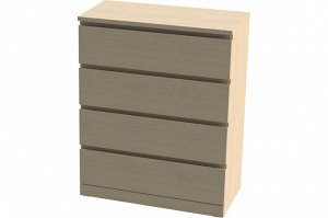 ВАРМА 4 Комод с 4 ящиками, шпон, дуб беленый. 100х80х40см