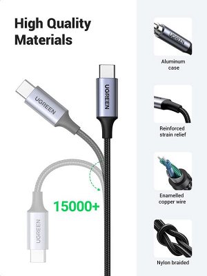 Аудио - кабель USB Type-C - jack 3,5 мм., Aux 1 м., (алюминиевый корпус) Ugreen (CM450)