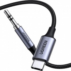 Аудио - кабель USB Type-C - jack 3,5 мм., Aux 1 м., (алюминиевый корпус) Ugreen (CM450)