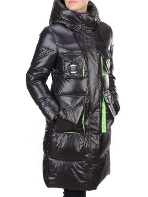 2187 BLACK Куртка зимняя женская AIKESDFRS (200 гр. холлофайбера)