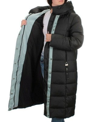 H-9196 BLACK Пальто зимнее женское (200 гр .холлофайбер)