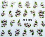 Слайдер-дизайн для ногтей цветы XF 1108
