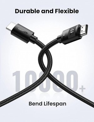 Кабель HDMI 4K ARC HEC АМ-АМ v2.0 Ultra, 2,00 м.,в оплетке черный Ugreen (HD119)