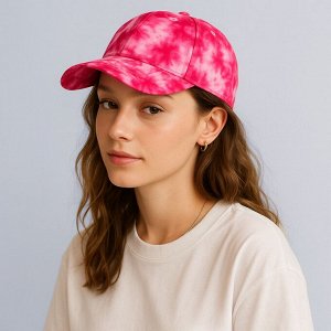 Кепка женская Tie-dye MINAKU, цвет фуксия, размер 56-58