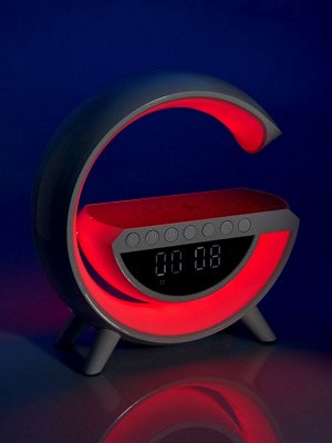 Портативная колонка - ночник BT3401, 5 Вт колонка, 15 W зарядка, 1200 мАч, подсветка, белая