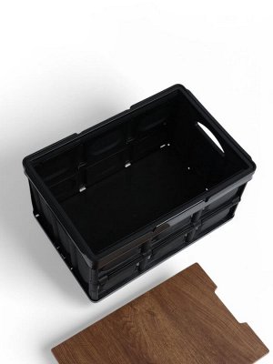 Стол - корзина Maclay 2 в 1, складной, 30 л, 43,5 х 30 х 24/6 см, черный