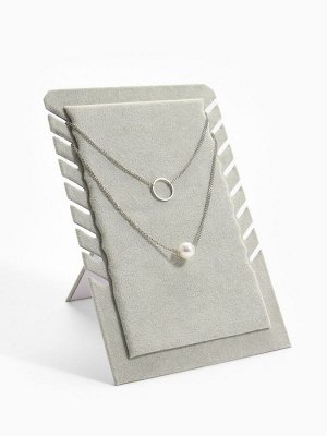 Подставка под кулоны, цепи, 8 мест, 19x1x29, серая