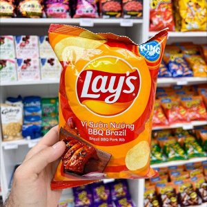 Lay's Brazil BBQ Pork Rib 54g - Лэйс бразильские рёбрышки барбекю