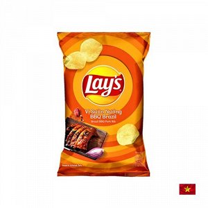 Lay's Brazil BBQ Pork Rib 54g - Лэйс бразильские рёбрышки барбекю