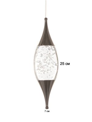 Светильник BayerLux «Медели», LED, 5 Вт, 4000К, чёрный хром, 8x8x25-175 см