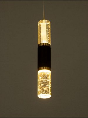 Светильник BayerLux «Дуо», LED, 5 Вт, 3000К, чёрно-золотой, 4.5x4.5x27.5-177.5 см