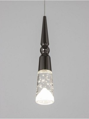Светильник BayerLux «Нелла», LED, 5 Вт, 4000К, чёрный хром, 5.7x5.7x30-180 см