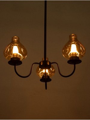Люстра BayerLux «Анна», 3x40 Вт, Е27, чёрный, 56x56x118 см