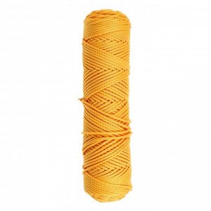 Шнур для вязания без сердечника, полиэфир 100 %, ширина 3 мм, 100 м / 210 г (16 жёлтый)