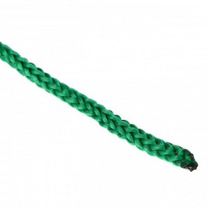 Шнур для вязания без сердечника 100% полиэфир, ширина 3мм 100м/210гр, (49 т. зеленый)
