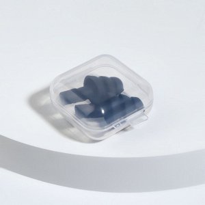Беруши, 3x1.3 см, фасовка 10 пар, силиконовые, в футляре, чёрный