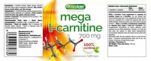 L-карнитин Quamtrax Mega L-Carnitine 700 мг - 120 капс