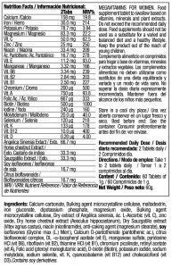 Мультивитамины Quamtrax Mega Vitamins For Women - 60 таб