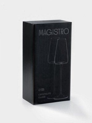 Бокалы для шампанского Magistro «Амьен», 250 мл, h=26 см, набор 2 шт., стекло, прозрачные