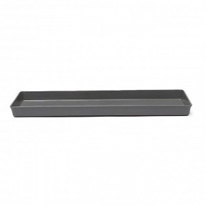 Поддон для рассады, 37 x 13 x 2,5 см, пластик, серый