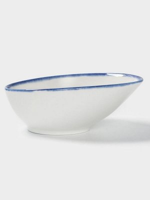 Салатник Magistro Blue Lagoon, 550 мл, 18.1x14.2 см, фарфор, белый